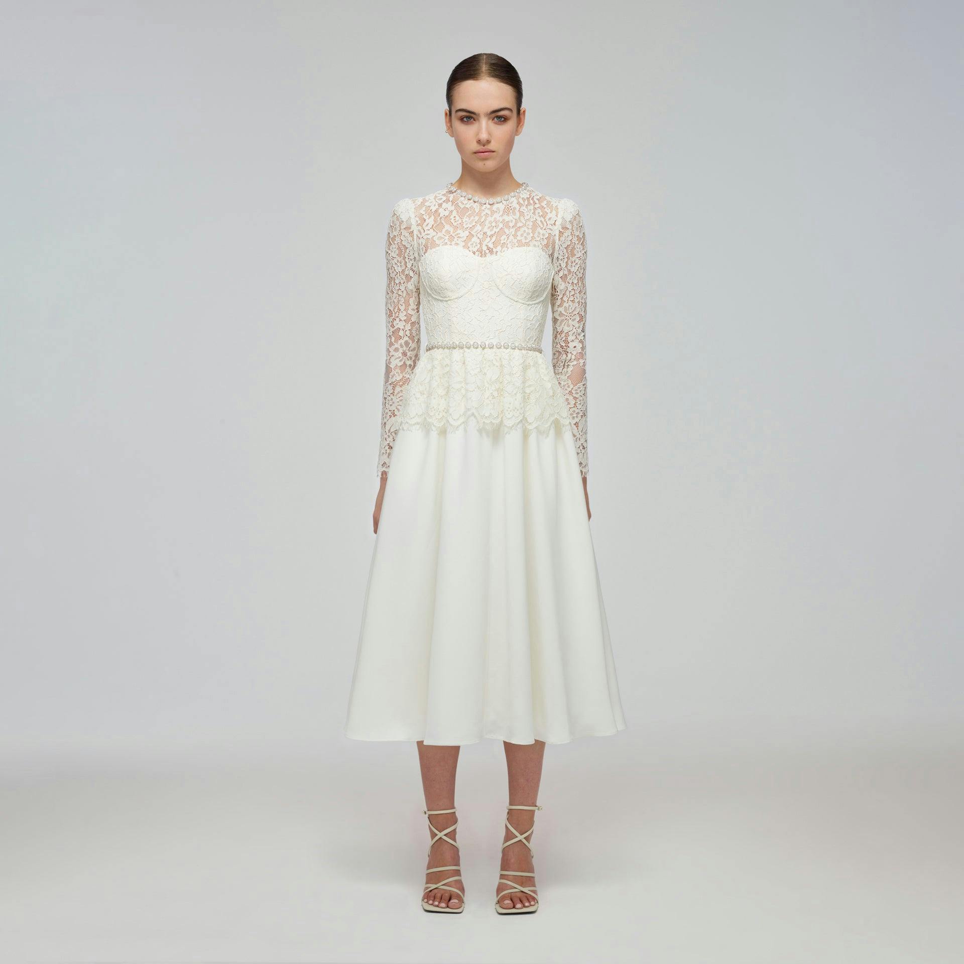 civil wedding simple white dress
